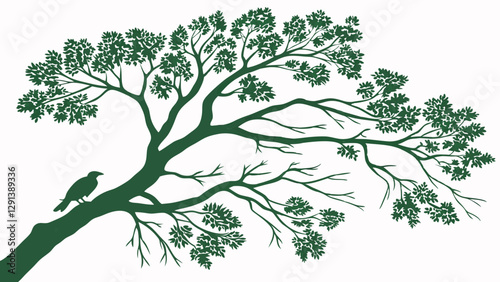 Eco-Friendly Vector Tree Illustration for Environmental and Garden Use