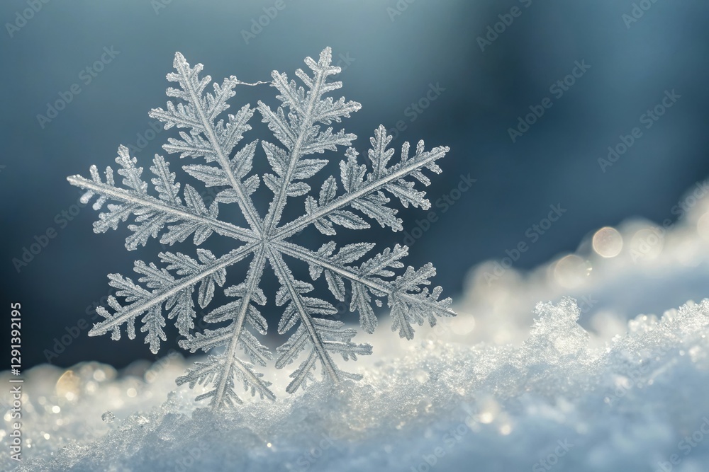 Perfect White Snowflake Crystal Background Perfect White Snowflake Crystal Background