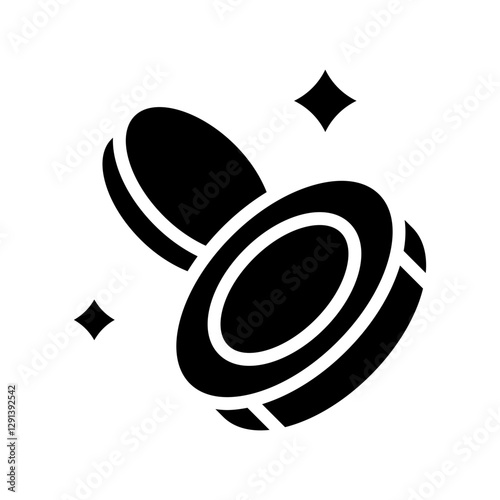 Cryptocurrency icon in glyph style