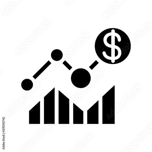 Profit icon in glyph style