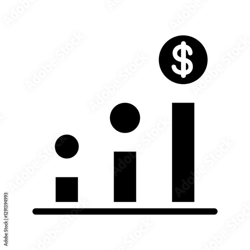 Profit icon in glyph style