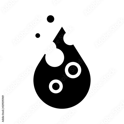 Acid icon in glyph style