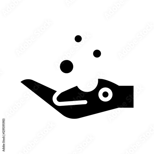 Acid icon in glyph style