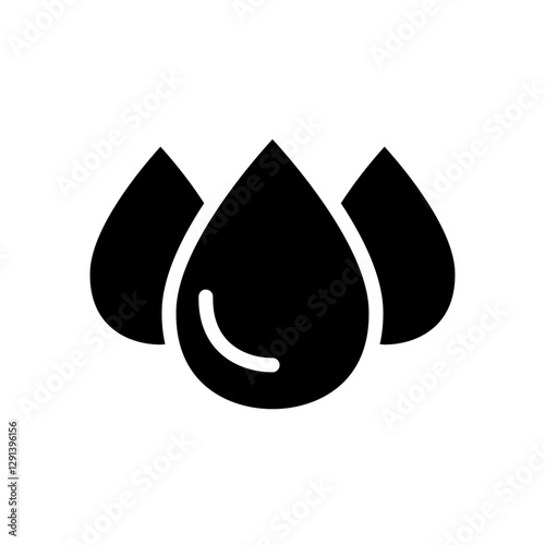 Acid icon in glyph style