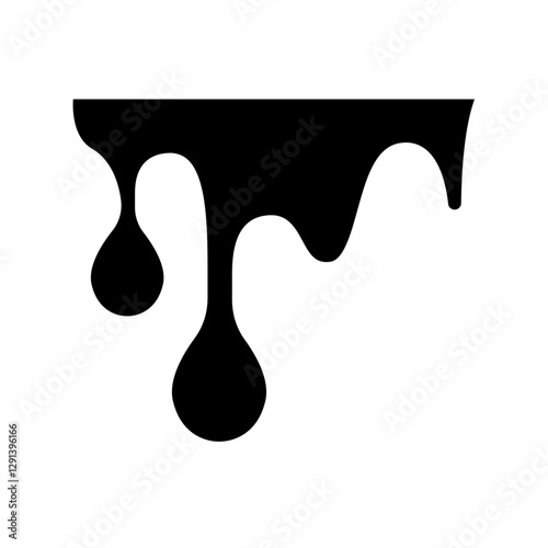 Acid icon in glyph style