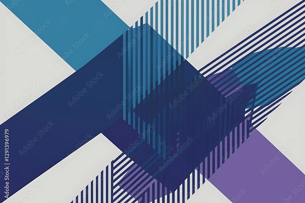 Fototapeta premium Color geometric stripes lines abstract background minimal geometric template for wallpaper banner presentation