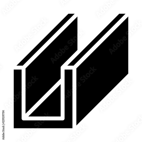 Steel pipe icon in glyph style
