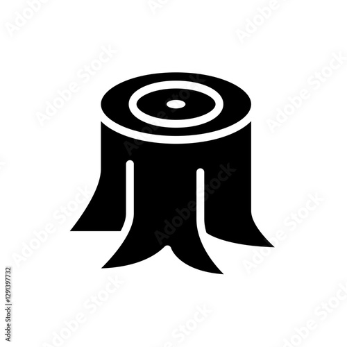 Stump icon in glyph style