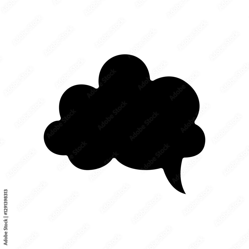 Message bubble icon in glyph style Message bubble icon in glyph style