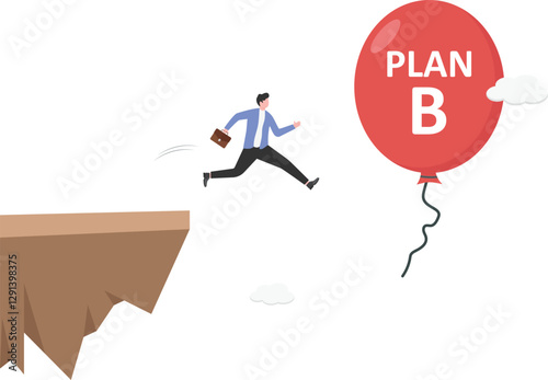 Alternative solution or business strategy plan A and B 2d flat vector illustration

