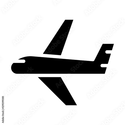 Air cargo icon in glyph style