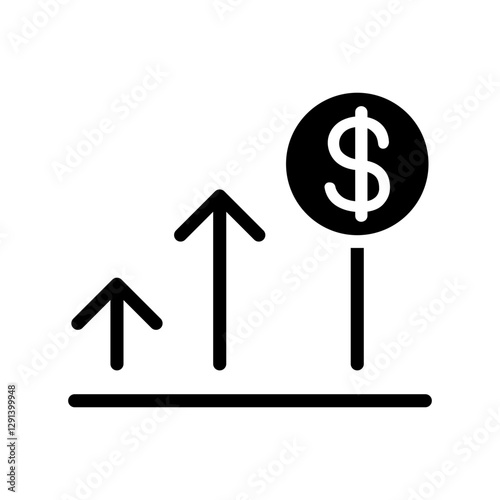 Profit icon in glyph style