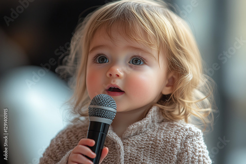 little girl singing