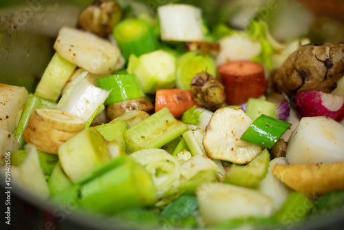 Colorful mix of roasted roo...