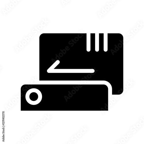 Keycard icon in glyph style