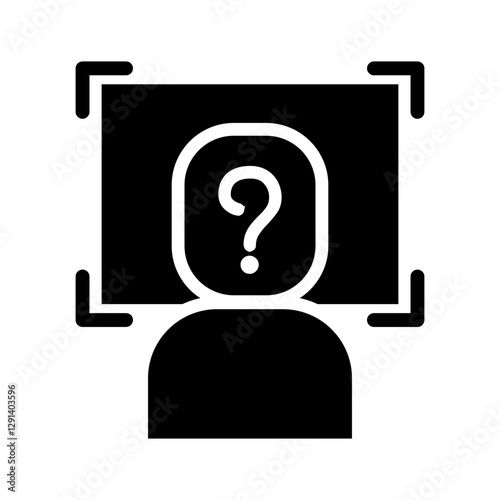 Face scan icon in glyph style