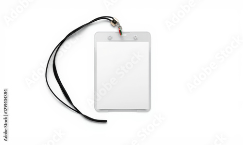 Blank badge holder with lanyard for identification purposes