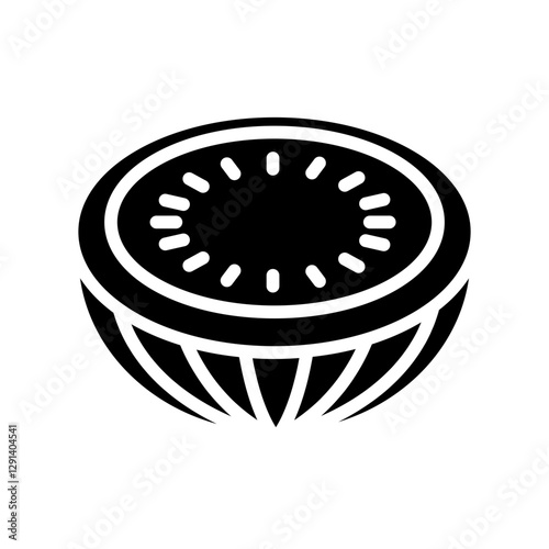 Watermelon icon in glyph style
