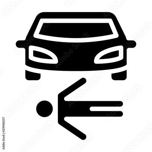 Suicide icon in glyph style