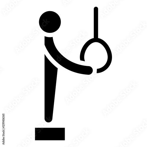 Suicide icon in glyph style