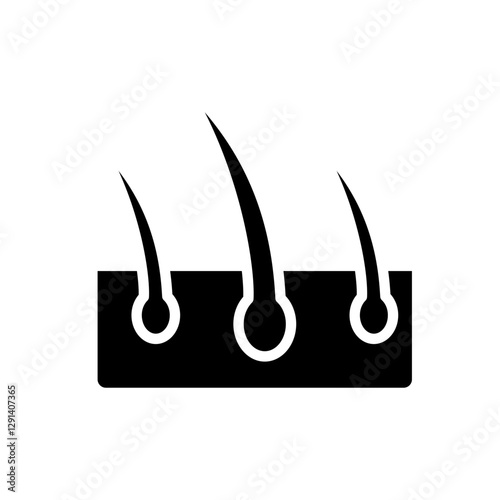 Hair removal icon in glyph style
