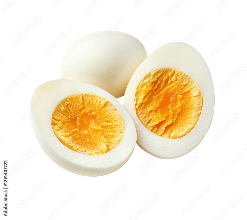 Halved Hard-Boiled Eggs Displaying the Yolks on transparent background, egg png, boiled egg png Halved Hard-Boiled Eggs Displaying the Yolks on transparent background, egg png, boiled egg png