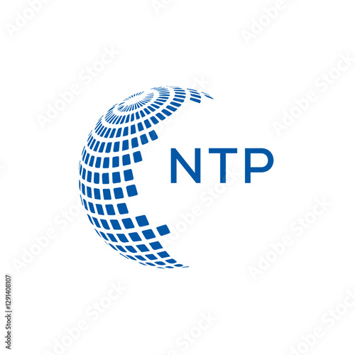 NTP letter logo design with white background in illustrator, vector logo modern alphabet font overlap style. calligraphy designs for logo, Poster, Invitation, etc. photo
