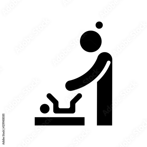 Mother icon in glyph style