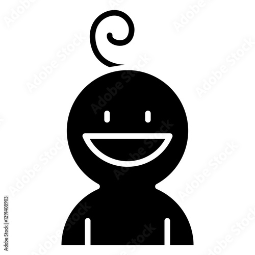 Baby icon in glyph style