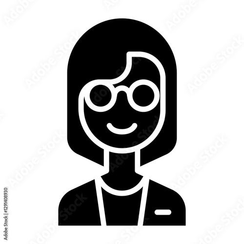 Pediatrician icon in glyph style