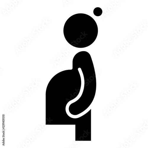 Pregnancy icon in glyph style