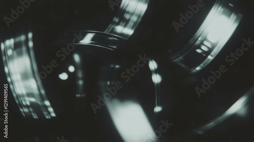 Abstract grayscale glow with subtle film elements for modern design