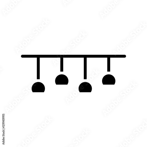 Ceiling lamp icon in glyph style