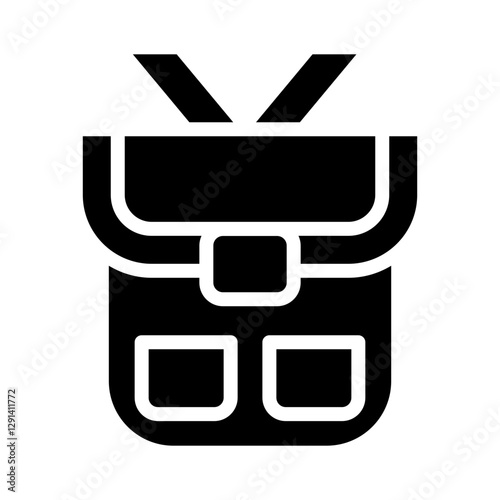 School bag icon in glyph style