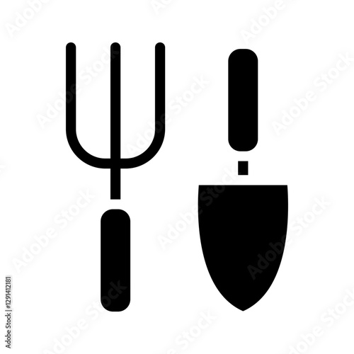 Agriculture tool icon in glyph style