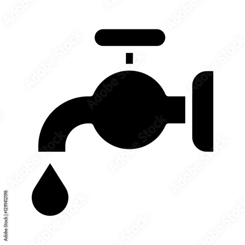 Watering icon in glyph style