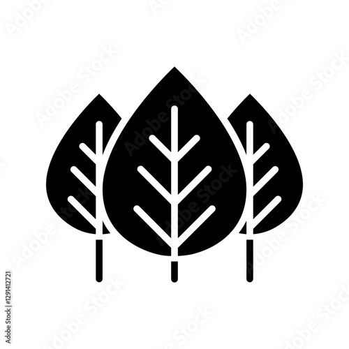 Tree icon in glyph style
