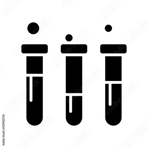 Science icon in glyph style