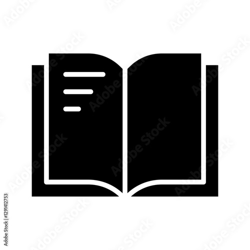 Textbook icon in glyph style