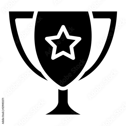 Trophy icon in glyph style