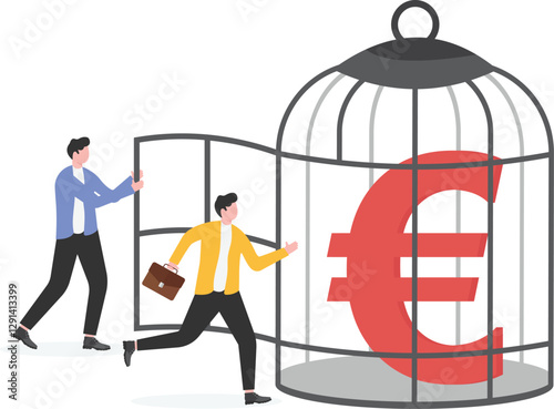 Financial money trap, risk in investment, ponzi scheme or business pitfall concept,
