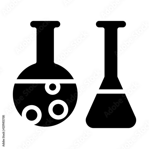 Chemistry icon in glyph style