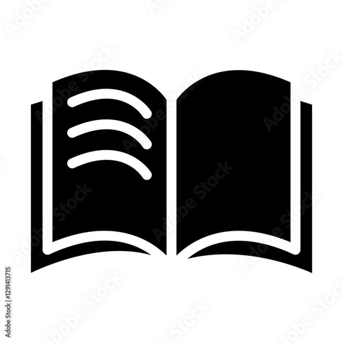 Textbook icon in glyph style