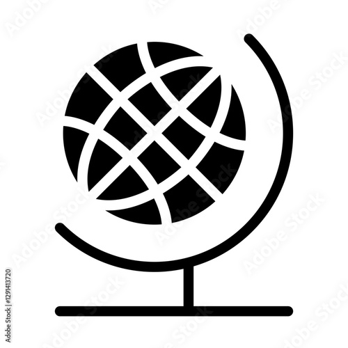 Geography icon in glyph style