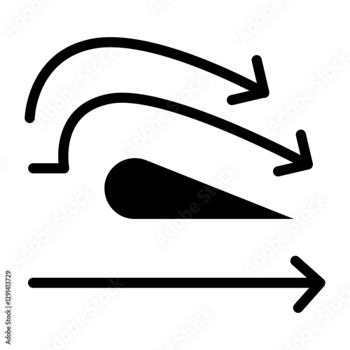Physics icon in glyph style