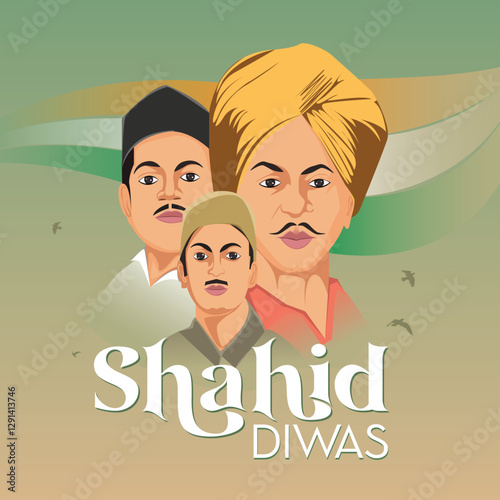 saheed diwas india greeting template