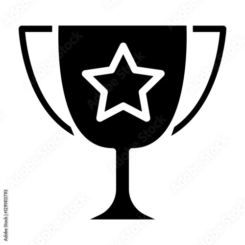 Trophy icon in glyph style