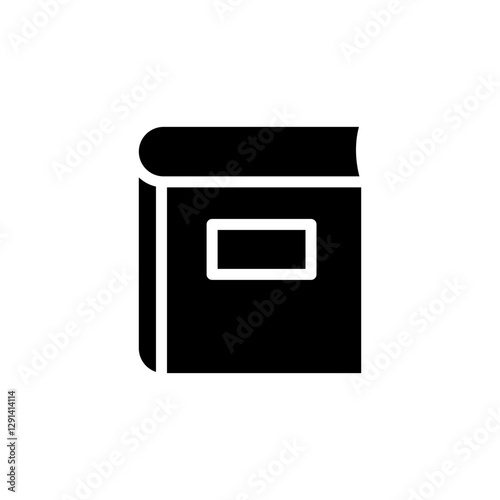 Book icon in glyph style
