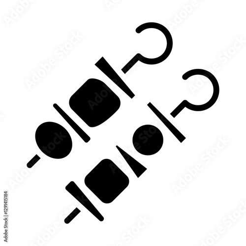 Barbeque icon in glyph style