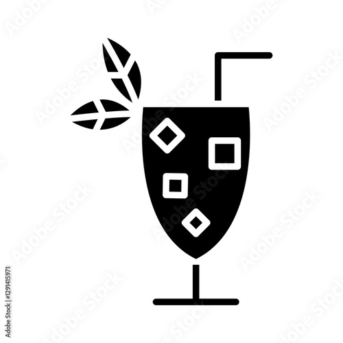 Mango Juice icon in glyph style